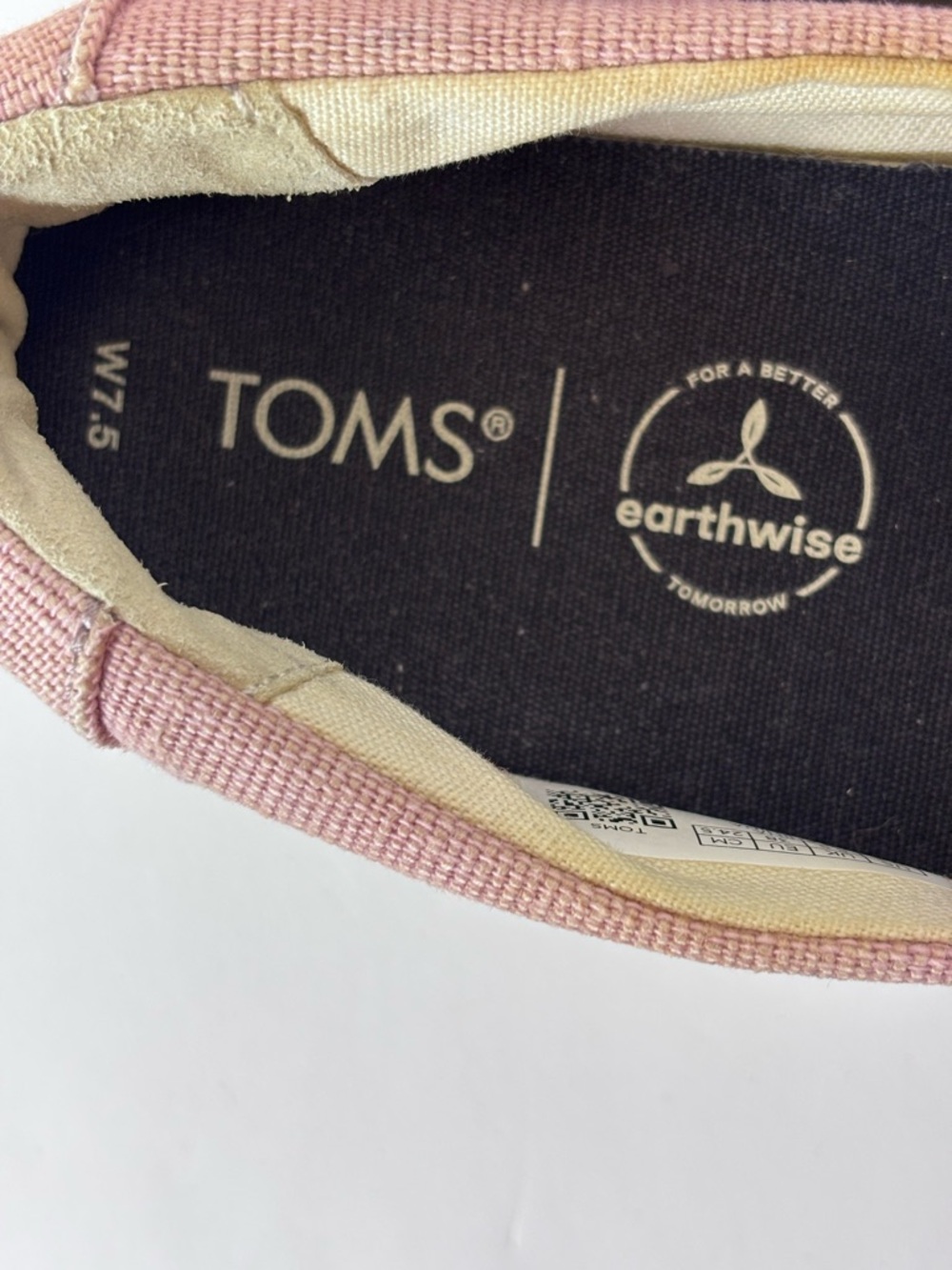 Toms Alpargata Lug Slip-On Loafers Canvas Platform Shoes Love Give Mauve Sz 7.5 - Picture 14 of 16